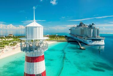 MSC Ship Docked in Ocean Cay